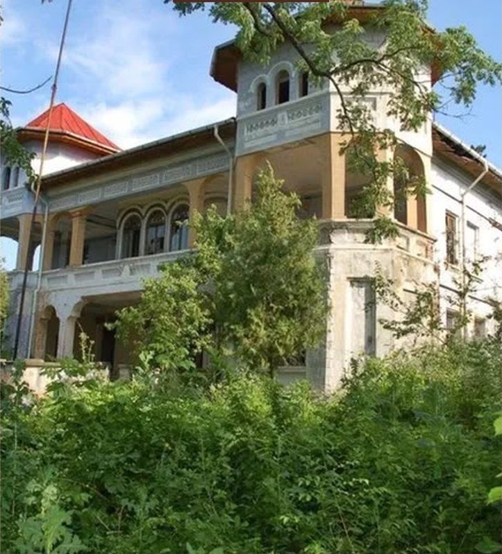 Fațada dinspre parc, vara, astăzi